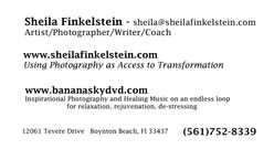 Banana Sky business card text