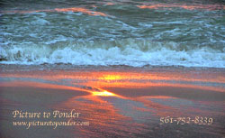 sunrise  at delray beach on a business card