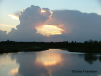 sunset at Green Cay opens up