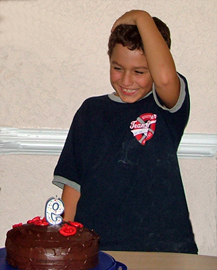 ryan with birthday cake