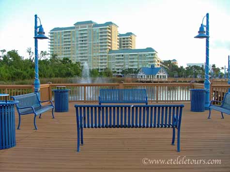 sitting area at Mangrove Walk at the Marina in the City of Boynton Beach, FL