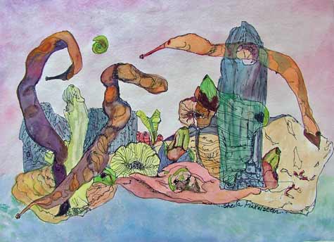 fantasy seascape watercolor #3