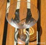 champagne glass in AOS Gardens