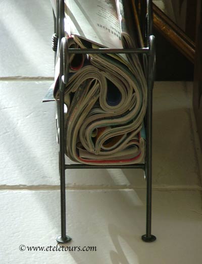 magazines in a rack