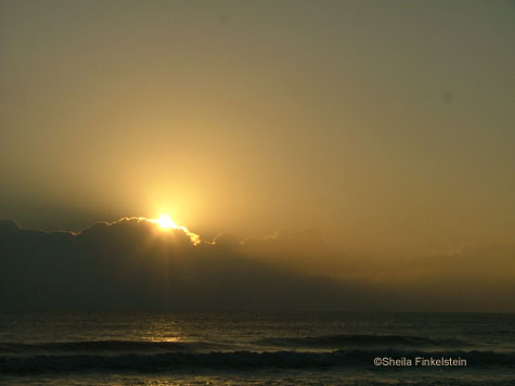 sunrise from the street at Delray Beach