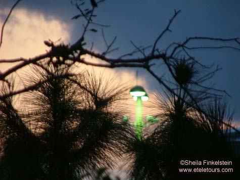 green light at Green Cay Wetlands at sunset
