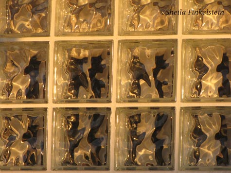 12 glass blocks in window