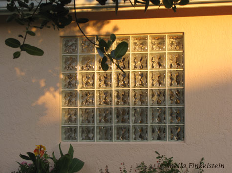 wall with glass blocks  window